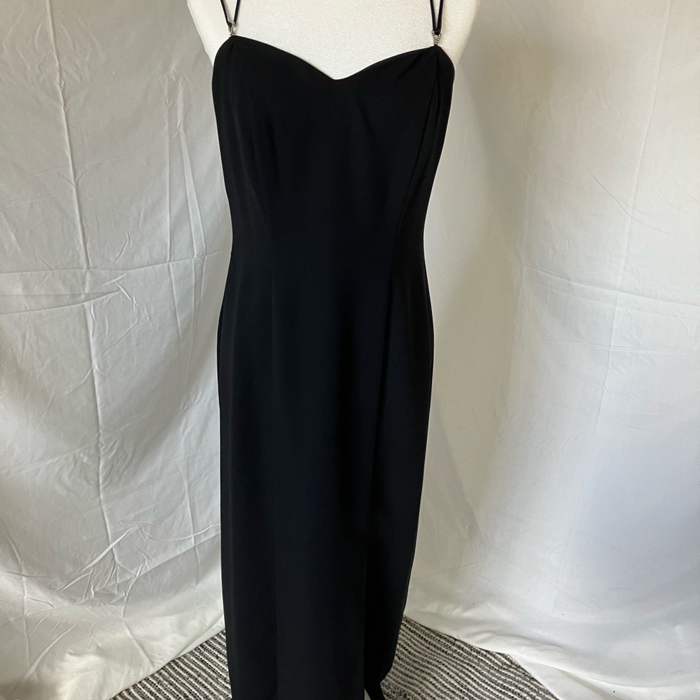 CDC Black Formal Dress with Thin Straps-Vintage